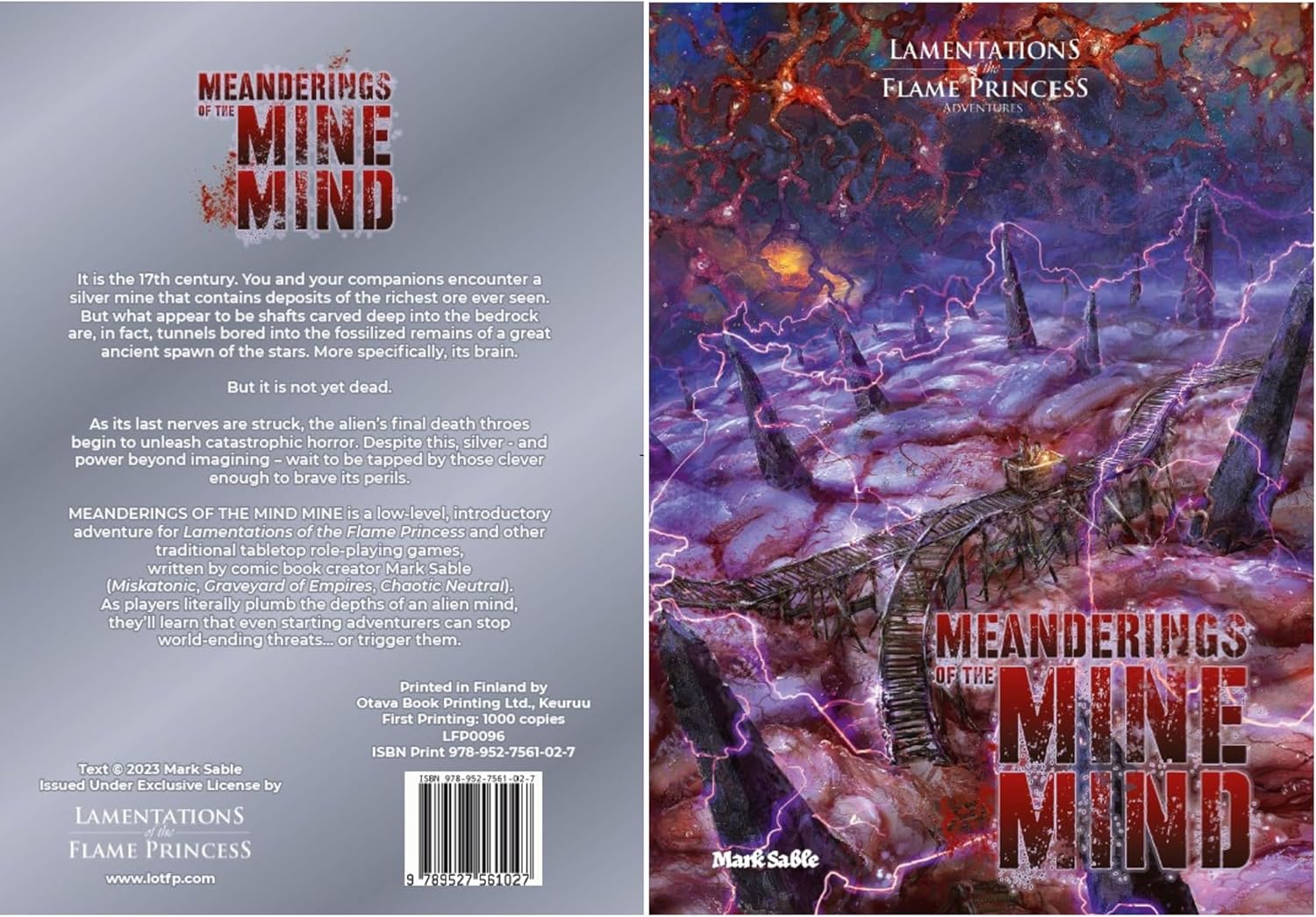 Lamentations Of The Flame Princess: Adventure: Meanderings Of The Mine Mind