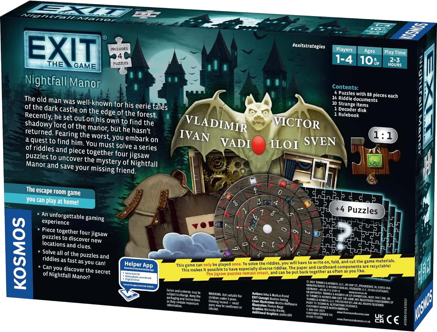 EXIT: Nightfall Manor (With Puzzle)