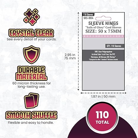 Deck Protector: Sails Of Glory 50 X 75mm (110)