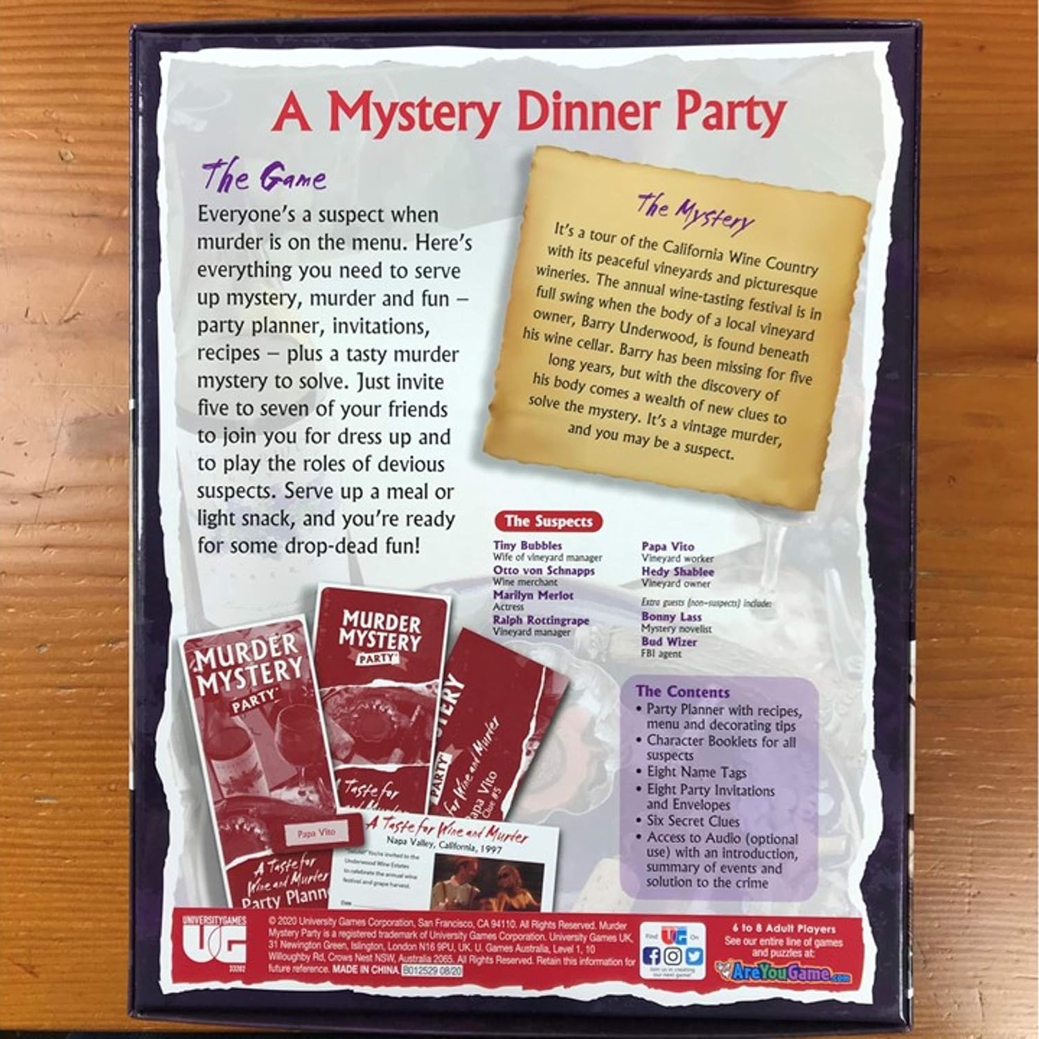 A Taste For Wine And Murder: Murder Mystery Party Game