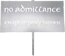 Lord Of The Rings Trilogy No Admittance Metalbird