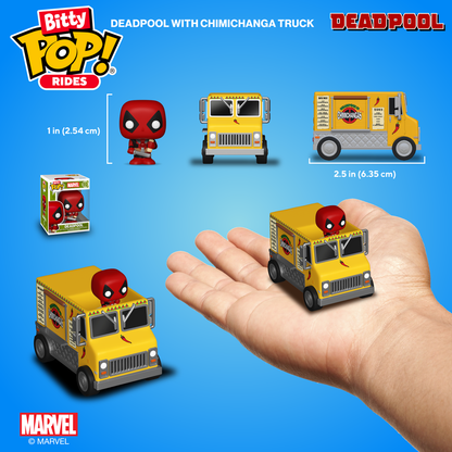 Funko Bitty Pop! Marvel - Deadpool with Chimichanga Truck