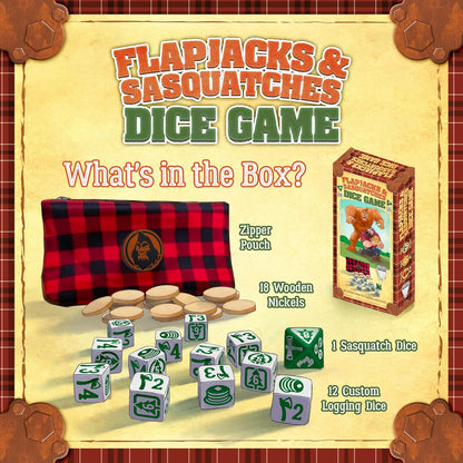 Flapjacks & Sasquatches Dice Game - Cats In Hat Inc.