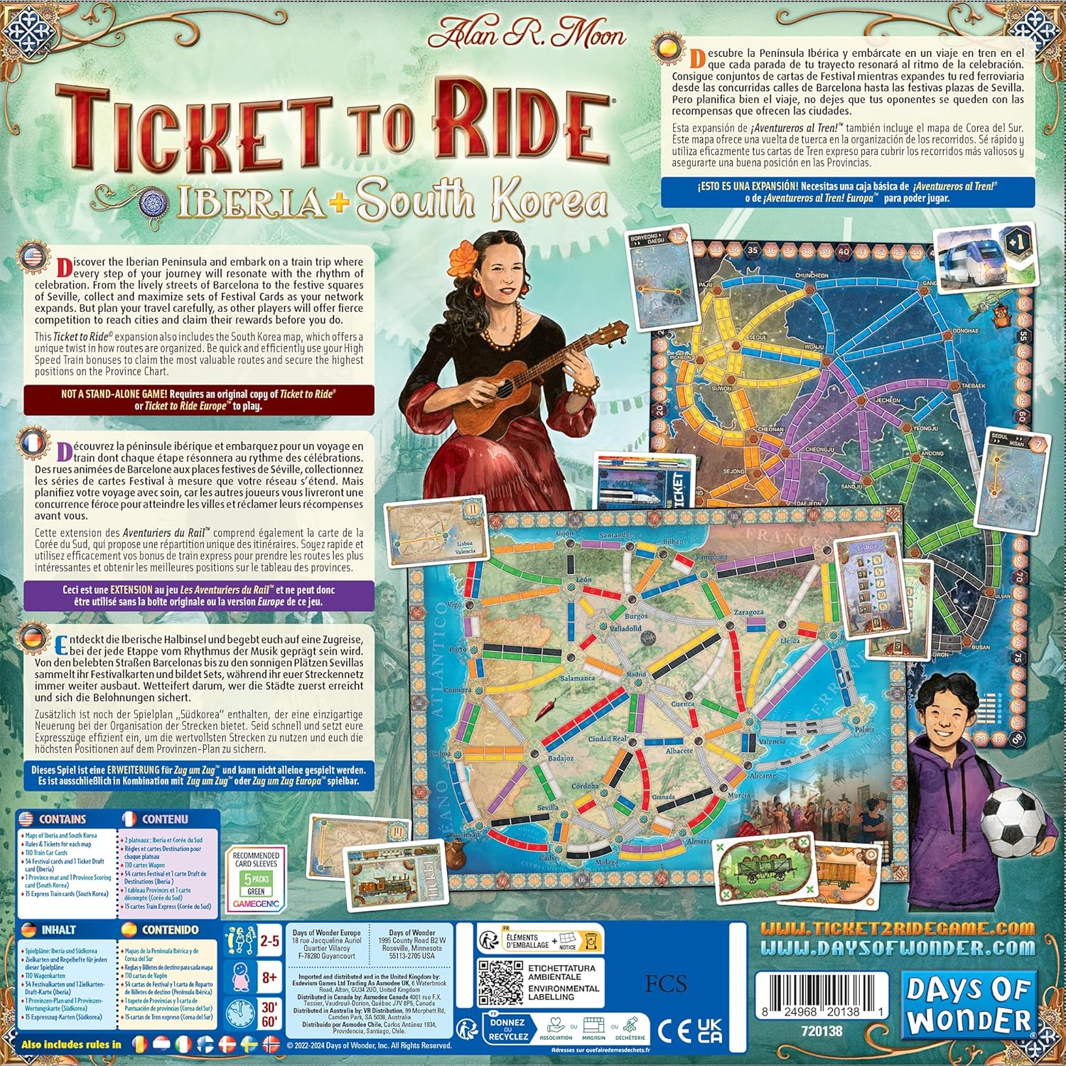 Ticket to Ride: Iberia & South Korea By Days of Wonder