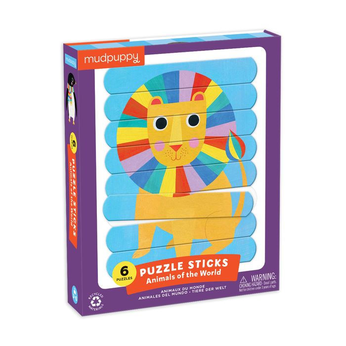 Animals of the World Puzzle Sticks