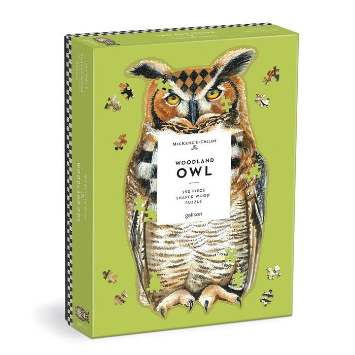Mackenzie-Childs Woodland Owl 250 Piece Shaped Wood Puzzle