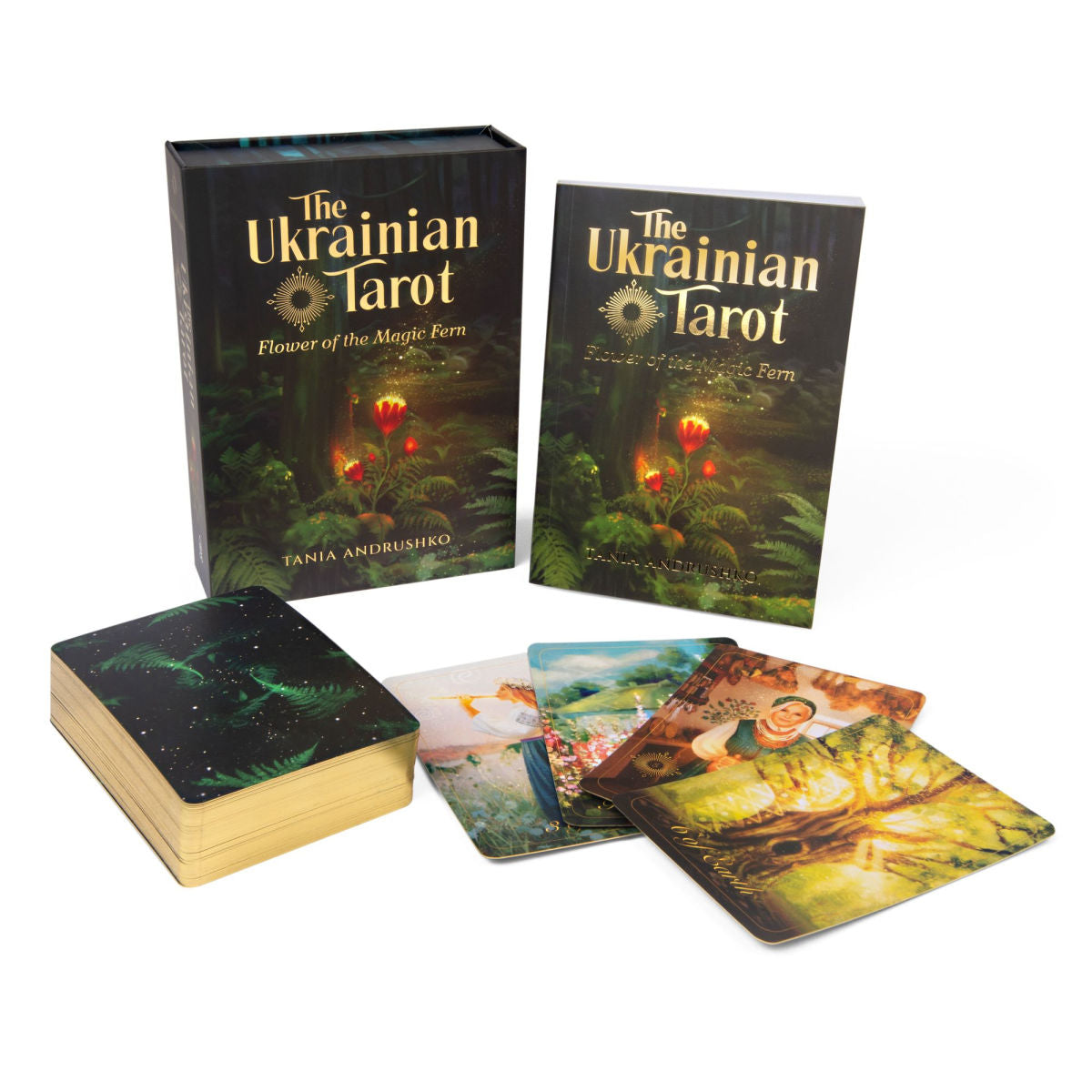 The Ukrainian Tarot: Flower of the Magic Fern (Tarot Kit Box Set with 78 Cards and Guide Book) [With Guide Book]
