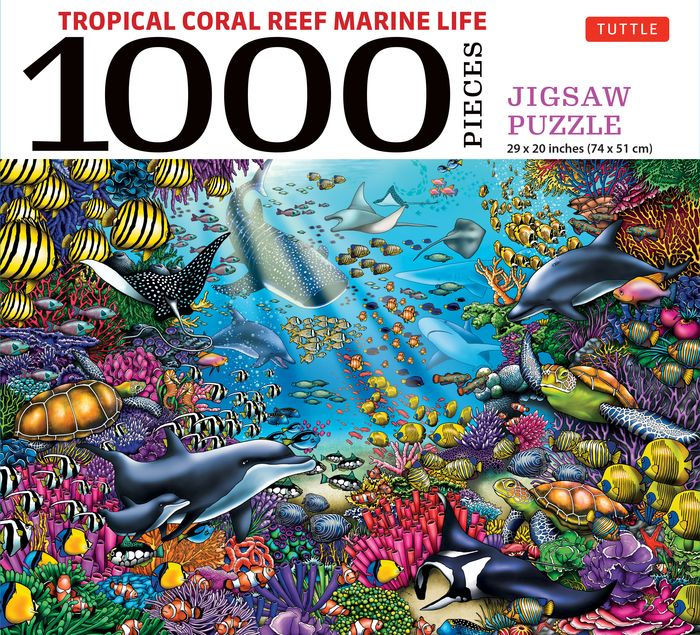 Tropical Coral Reef Marine Life - 1000 Piece Jigsaw Puzzle: Finished Size 29 in X 20 Inch (74 X 51 CM)