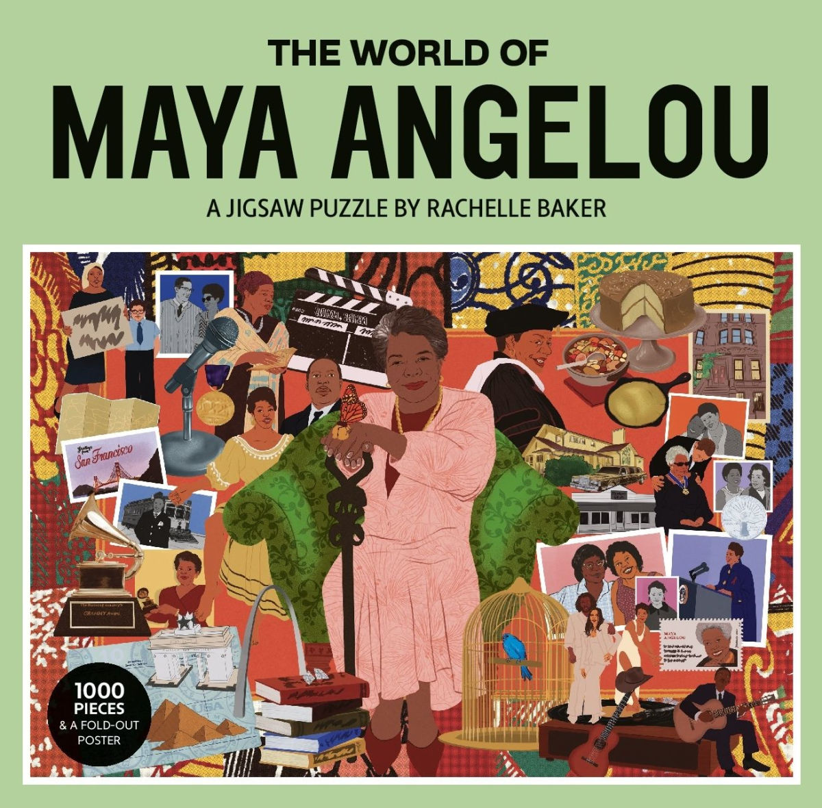 The World of Maya Angelou 1000 Piece Puzzle: A Puzzle by Rachelle Baker