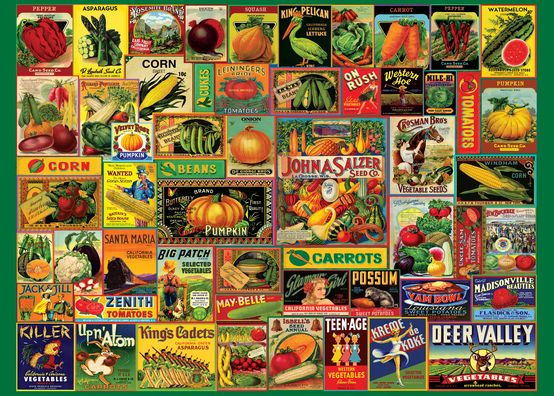 Vintage Seed Packets 1000 Piece Jigsaw Puzzle