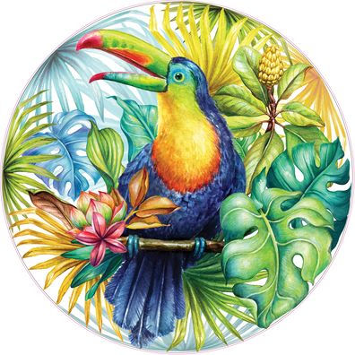 Tropical Toucan 1000 Piece Round Jigsaw Puzzle