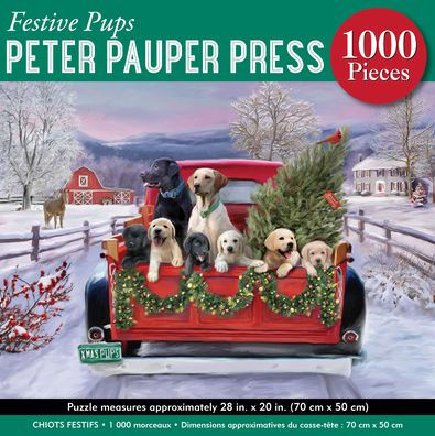Festive Pups 1000-Piece Jigsaw Puzzle