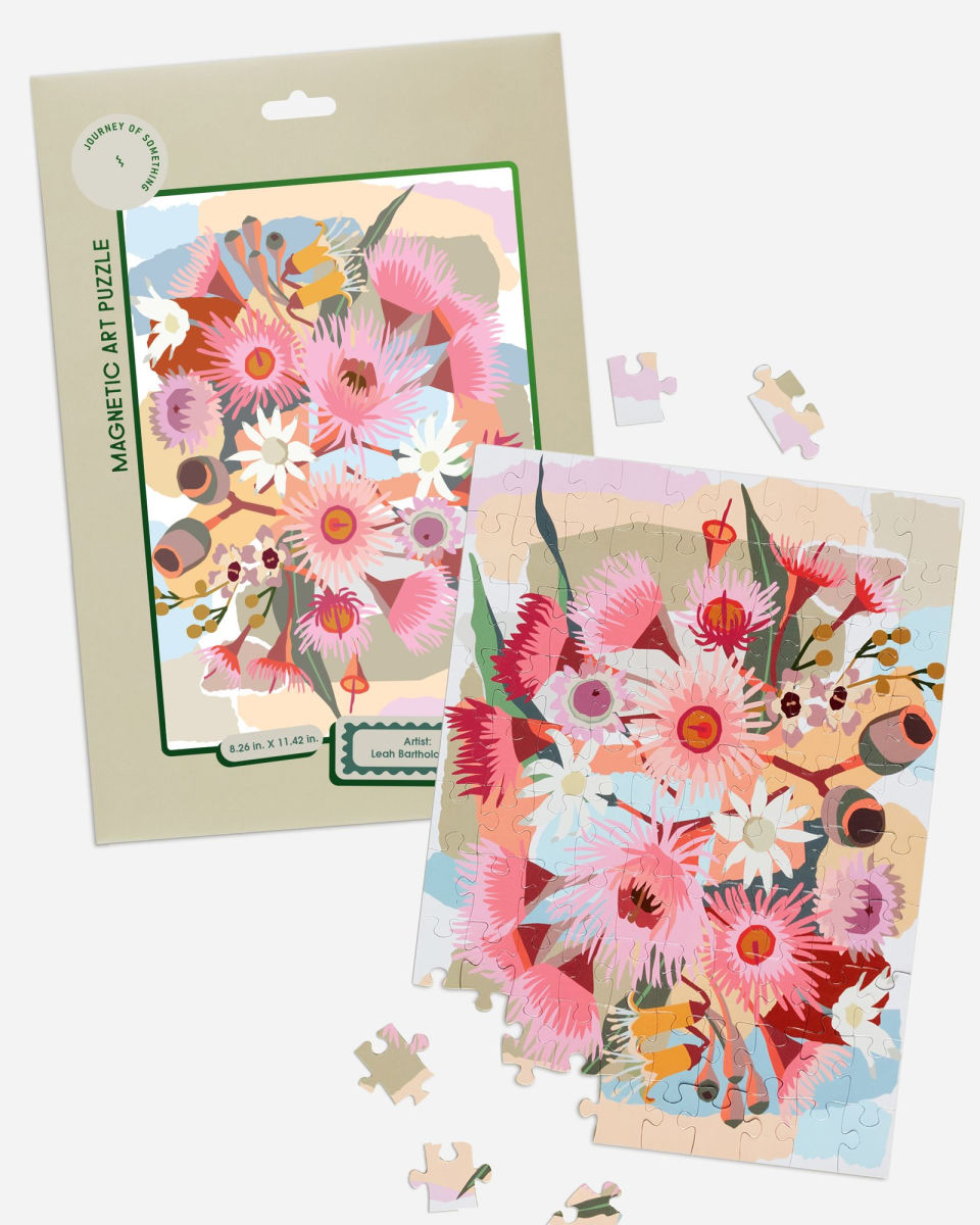 Flowering Gum Magnetic Puzzle - Artist Designed Fridge Puzzle 100 Piece Fridge Puzzle
