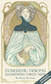 Ethereal Visions Illuminated Tarot Deck: Elegant 80-Card Art Nouveau Tarot Deck with Gold Foil Full-Color 140-Page Guidebook Hand-Drawn Illustration