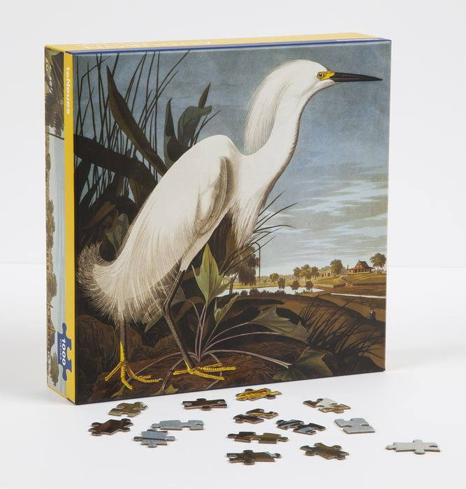 Teneues - 1,000 Piece Puzzle: Snowy Egret by James Audubon, Full Color Expertly Printed, 20 X 20 Puzzle, Poster Guide Insert Included: 1000-Piece Puzz