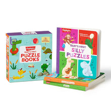 Baby's First Puzzle Books: Set of Interactive Baby Books for Sensory Learning, 3 Play Time Board Books for Babies and Toddlers with Foam Puzzle, Mazes