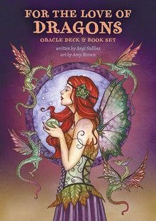 For the Love of Dragons Oracle Deck & Book Set: Artist Amy Brown's Special Collector's Set for Fortune-Telling with 44 Pink Gilt-Edged Cards Organza