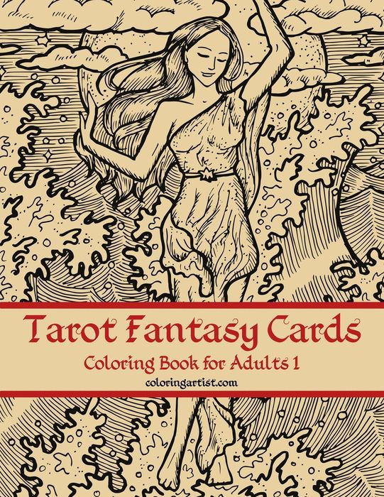 Tarot Fantasy Cards Coloring Book for Adults 1