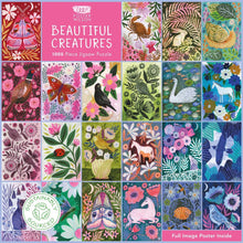 Adult Sustainable Jigsaw Puzzle Lee Foster-Wilson: Beautiful Creatures: 1000-Pieces. Ethical, Sustainable, Earth-Friendly