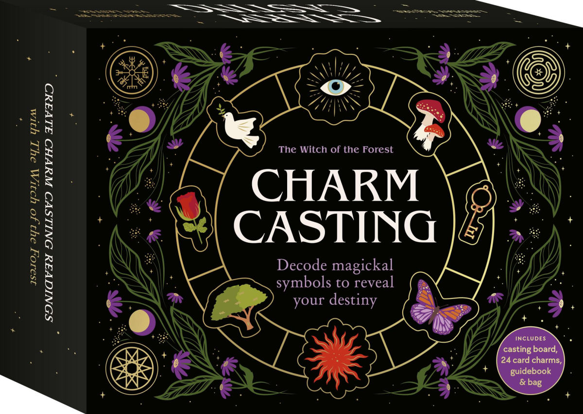 Charm Casting: Decode Magickal Symbols to Reveal Your Destiny - Includes: Casting Board 24 Card Charms Guidebook and Bag [With Guide Book]