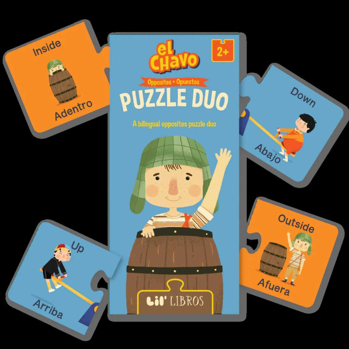 El Chavo: Opposites / Opuestos Puzzle Duo 20 Piece: A Bilingual Opposites Puzzle Duo