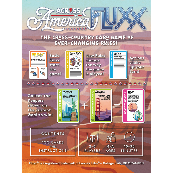 Across America Fluxx By Looney Labs