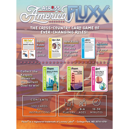 Across America Fluxx By Looney Labs