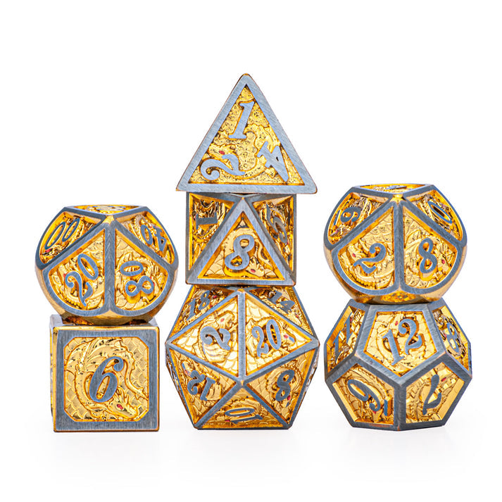 7-Set Dragon Solid Metal: Brushed Gold