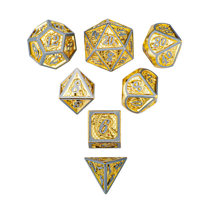 7-Set Dragon Solid Metal: Brushed Gold