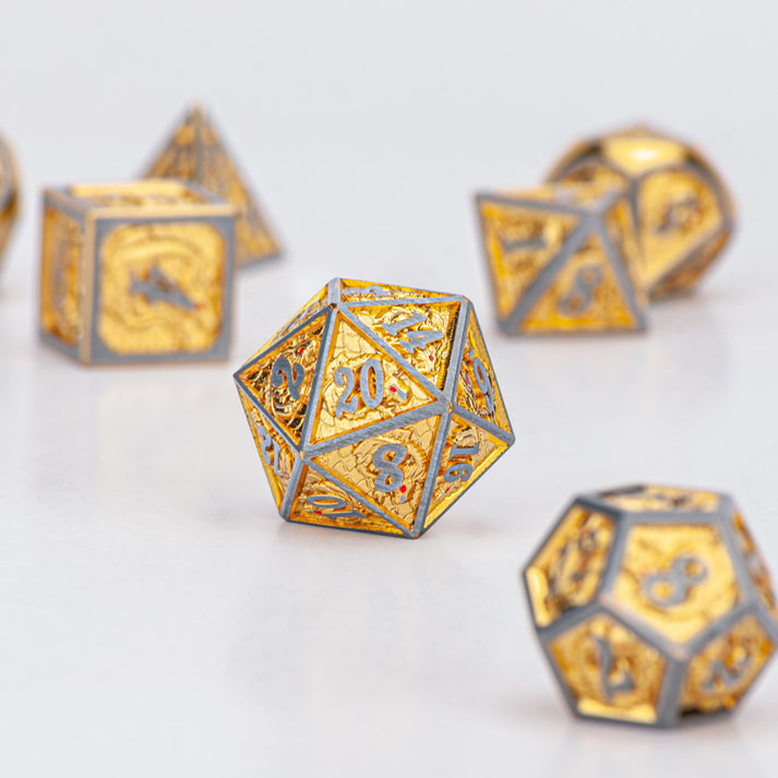 7-Set Dragon Solid Metal: Brushed Gold