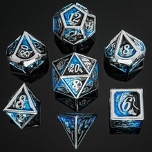 7-Set Dragon Solid Metal: Black/Blue With Silver