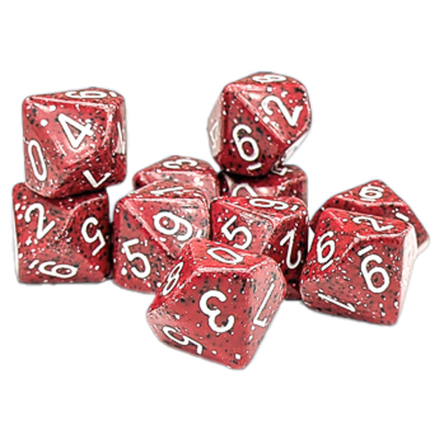 d10clamshell Speckled: Lava Stone (10)