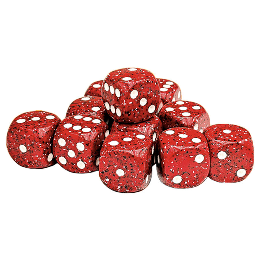 d6Cube 16mm Speckled: Lava Stone (12)