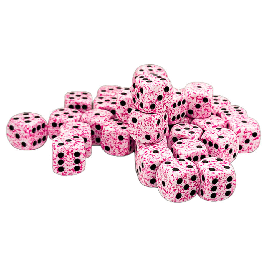 d6Cube 12mm Speckled: Pink (36)