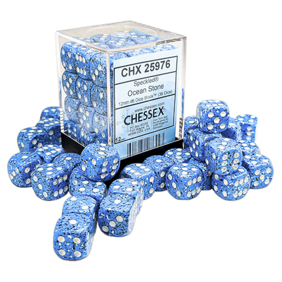 d6Cube 12mm Speckled: Ocean Stone (36)