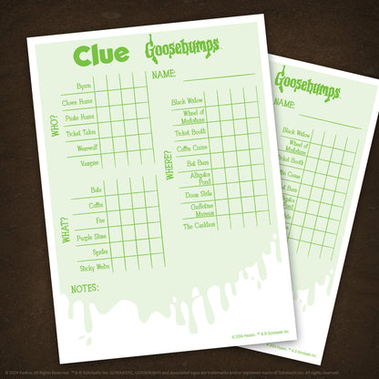 Clue: Goosebumps board game