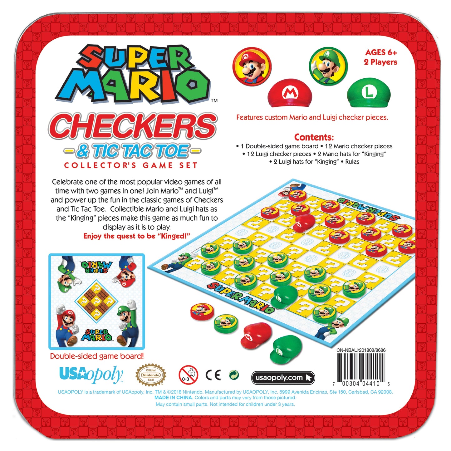 Super Mario Checkers and Tic-Tac-Toe