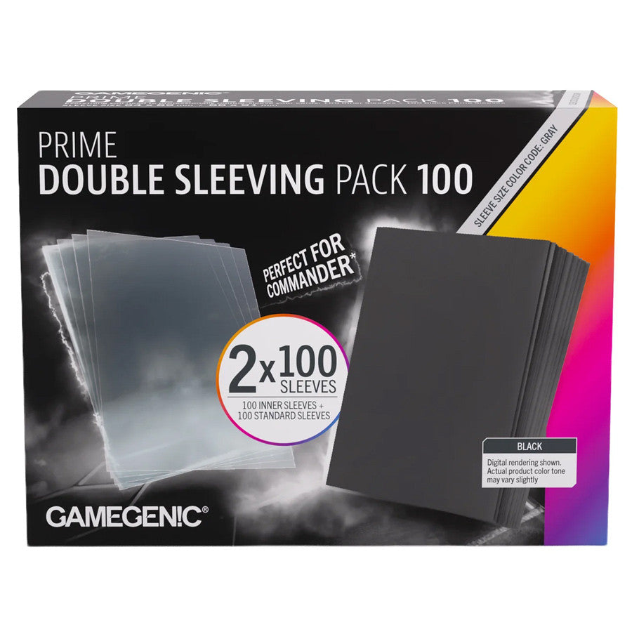 Deck Protector: Prime: Double Sleeving Pack: Black (100)