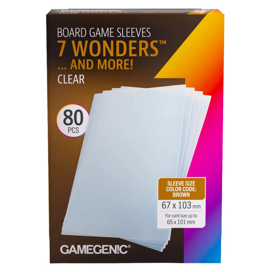 Deck Protector: Board Game Sleeve: 7 Wonders 67 x 103 mm (80)