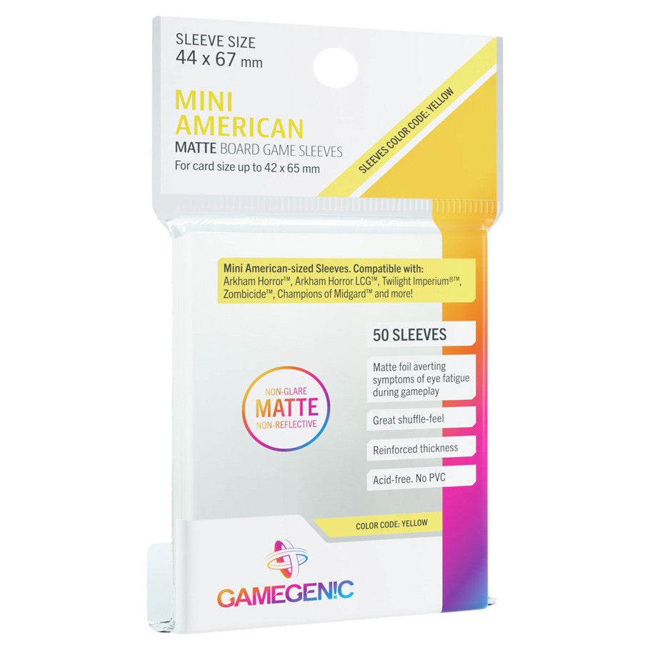 Deck Protector: Board Game Sleeve: Matte: Mini American 44 x 67 mm (50)