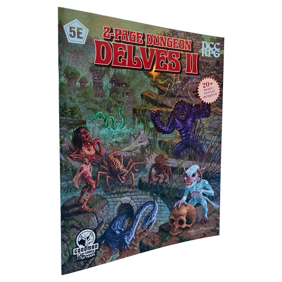 D&D 5E: Fifth Edition Fantasy: 2-Page Dungeon Delves #2