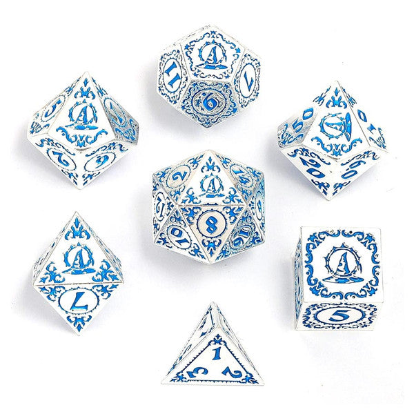7-Set Wizard Solid Metal: Silver with Blue