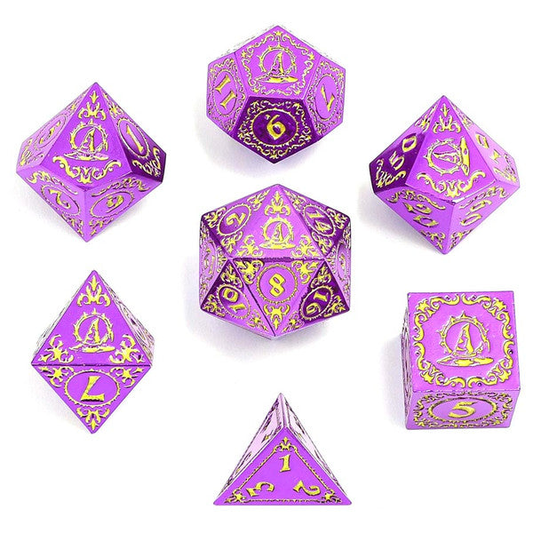7-Set Wizard Solid Metal: Purple with Gold