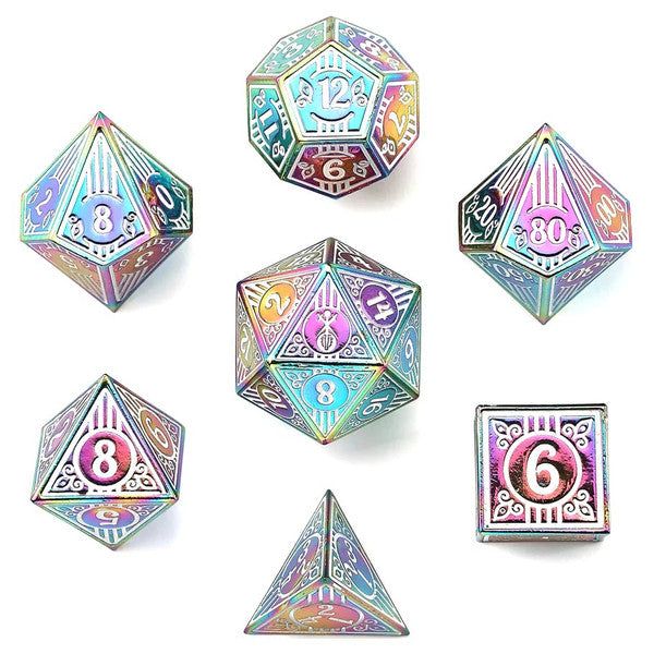 7-Set Bard Solid Metal: Rainbow with White