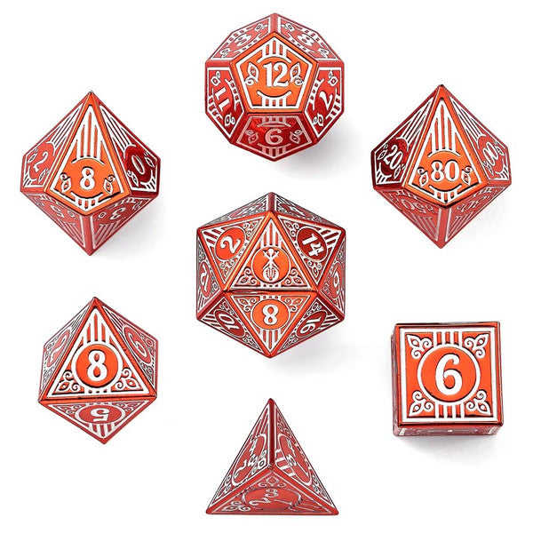 7-Set Bard Solid Metal: Red with White