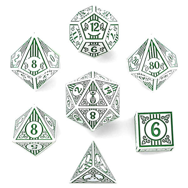 7-Set Bard Solid Metal: White with Green
