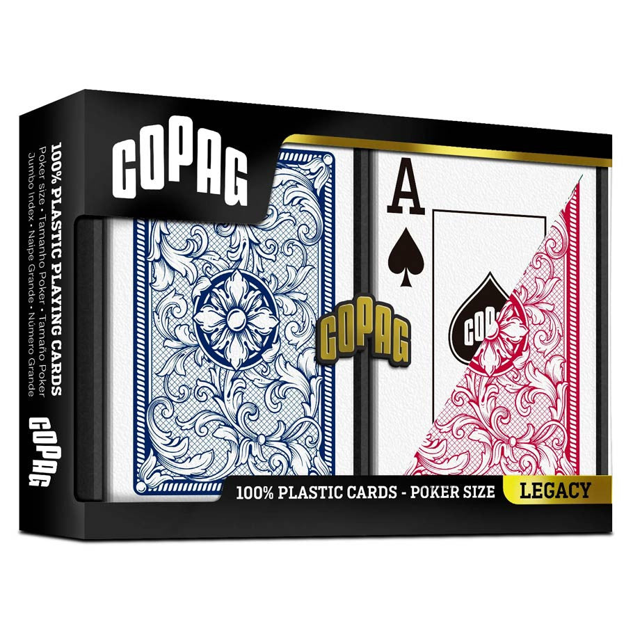 Playing Cards: COPAG: Legacy: Poker Size Jumbo Index Red/Blue 2-Pack