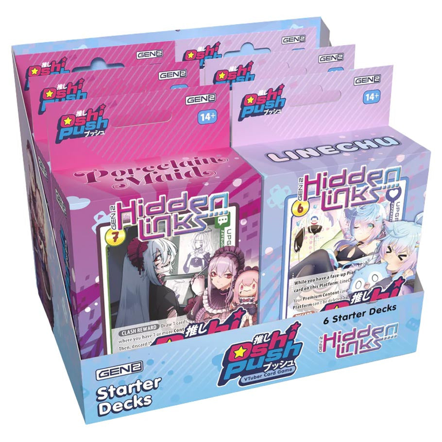 Oshi Push TCG: Gen 2 Hidden Links Starter Deck Display