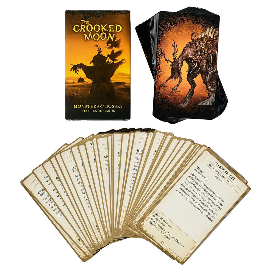 D&D 5E: The Crooked Moon: Monsters & Bosses Reference Card Deck
