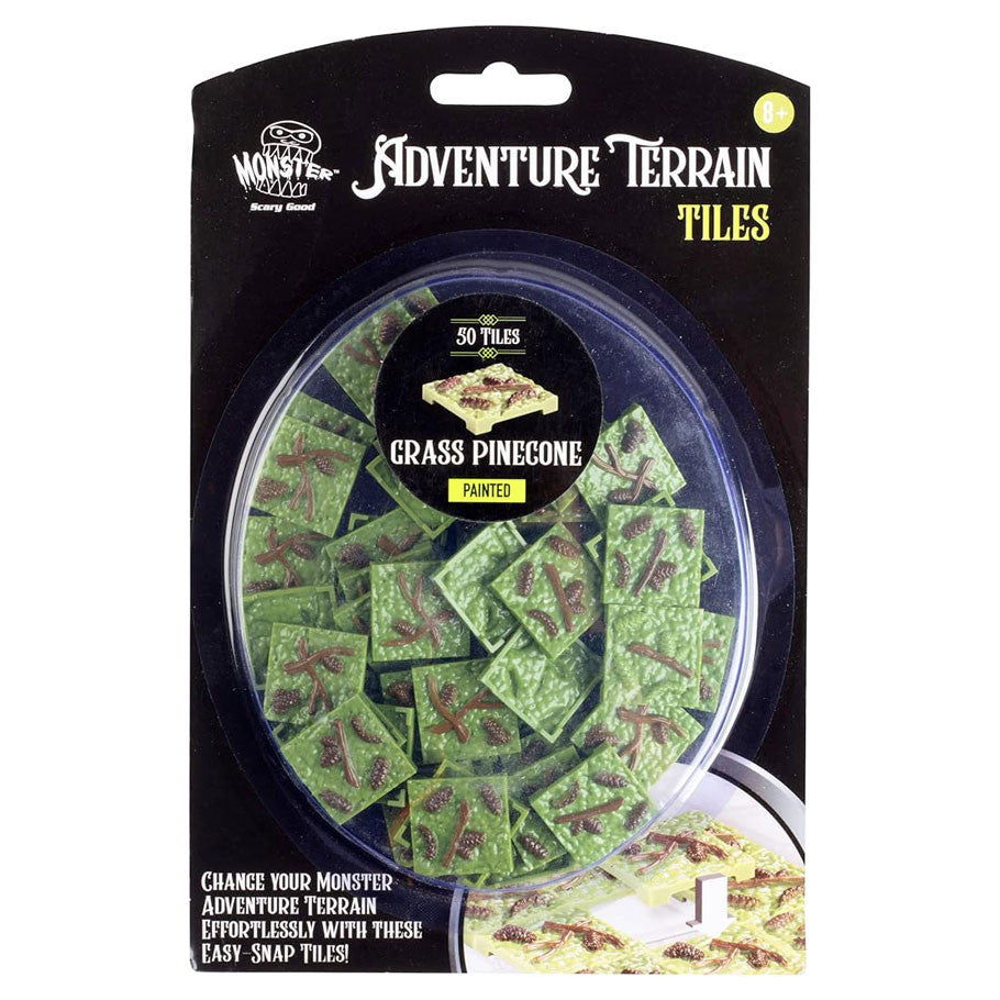 Monster Adventure Terrain: Painted: Grass Pinecone Tiles (50pc)